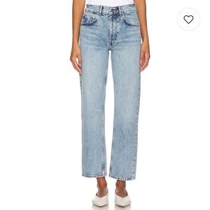 Anine Bing ‘Benson’ High Rise Straight Leg Jeans